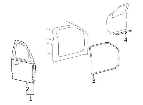 Door & Components for 2004 Ford Excursion #0