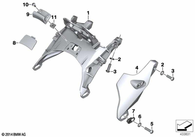 46637697215 - Frame and Mounting Parts: Combination Bracket -  for BMW-Motorrad Image