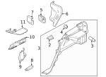 R2TZ5852019BD - Body: Rear Pillar Trim for Ford Image