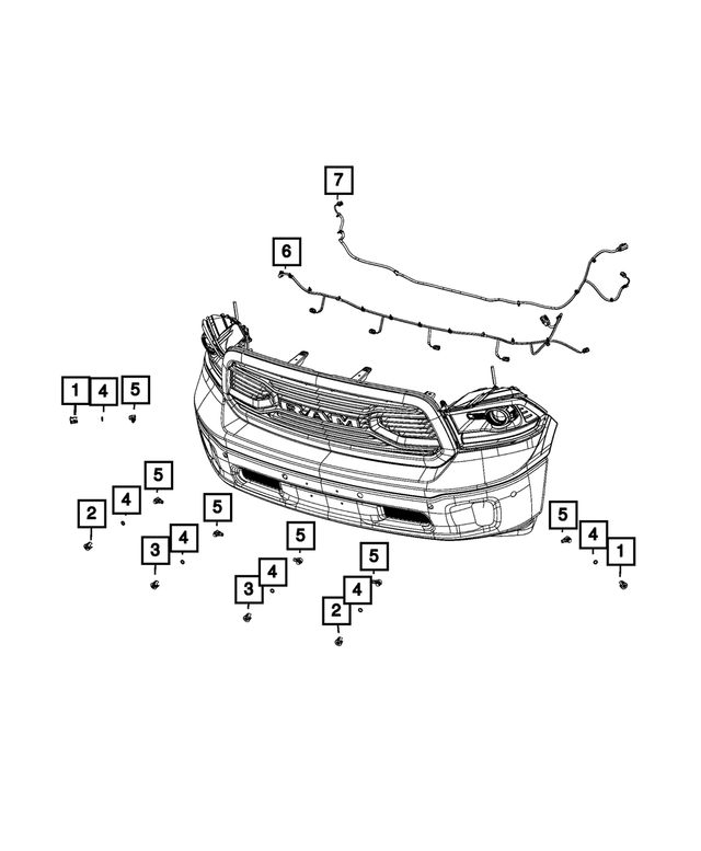 68154309AA - Electrical: Fog Lamp Jumper Wiring for Mopar Image