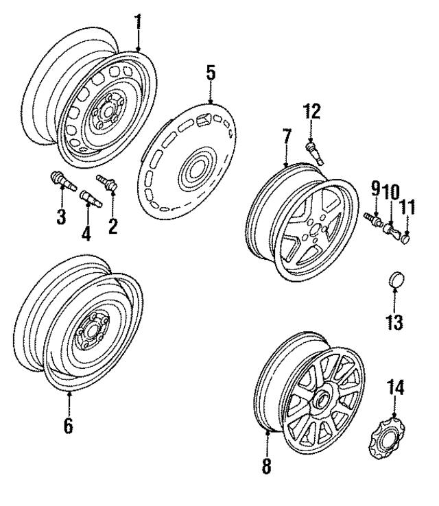 8A0601025G03C - Suspension: Wheel, Steel for Audi Image