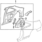 64300SV2310ZZ - Body: Inner Panel Assembly for Honda: Accord Image