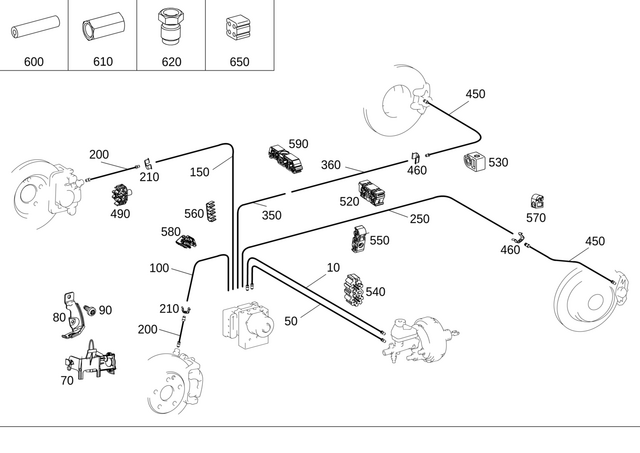 2424200626 - : Brake Line for Mercedes-Benz Image
