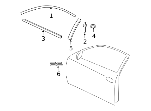 Exterior Trim - Door for 2007 Chevrolet Monte Carlo #0