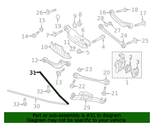 8W7-806-491 - High-Quality Suspension Subframe Crossmember Brace for