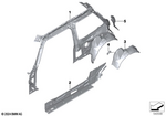 41007410855 - Bodywork: Wheel Arch Outer Rear Left for Mini: Cooper, Cooper C, Cooper S, Cooper SE, JCW, JCW GP Image image