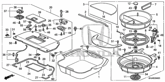 Rear Floor Bucket for 2007 Honda Odyssey #0