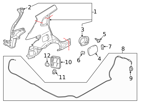 Quarter Panel & Components for 2019 Nissan Qashqai #0