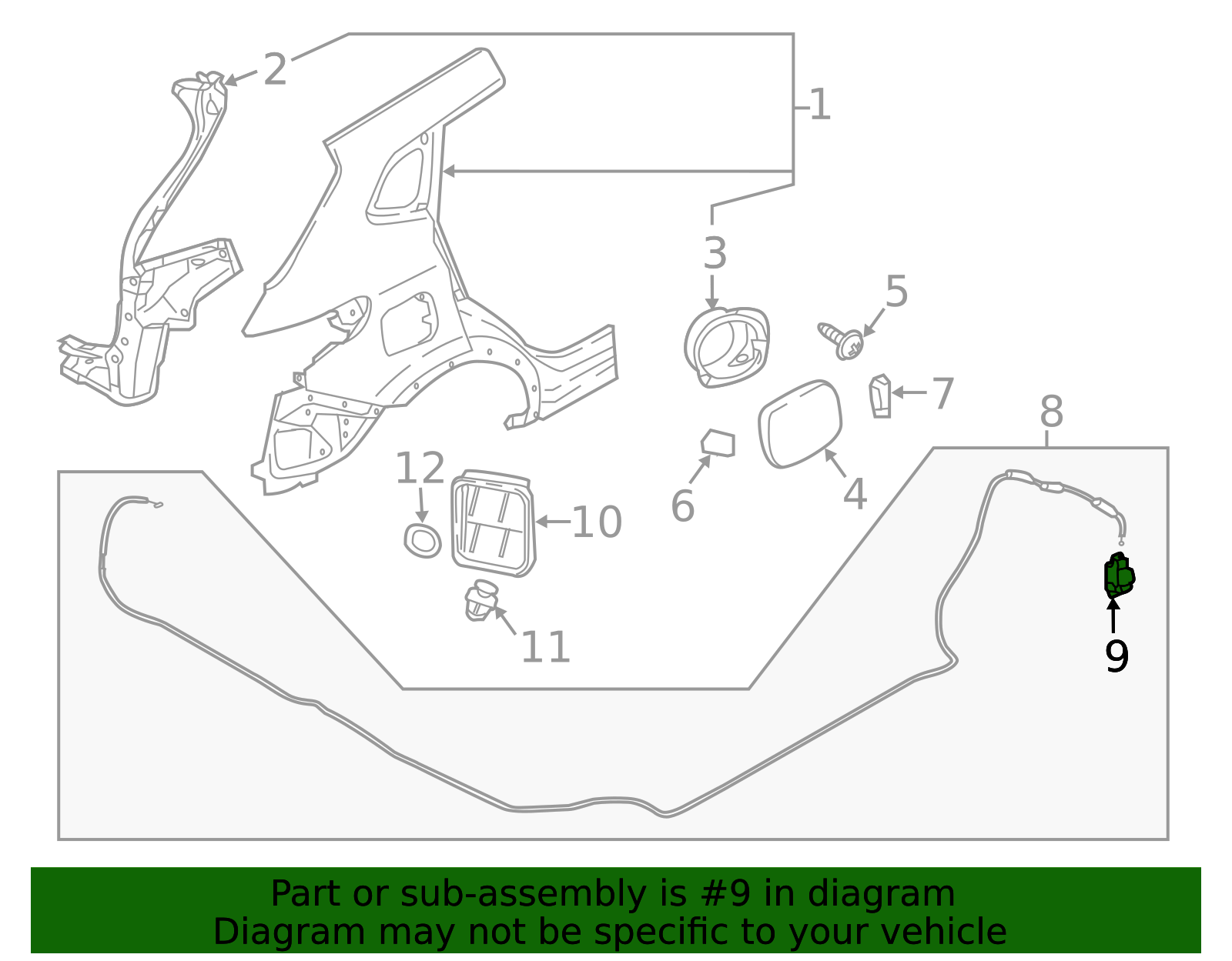 2017-2019 Nissan Fuel Door Latch 78827-1VA0A | OEM Parts Online