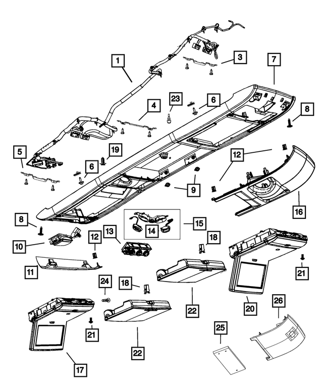 68038632AA - Interior Trim: Hinge Pin for Chrysler: Town &amp; Country | Dodge: Grand Caravan | Ram: C/V Image