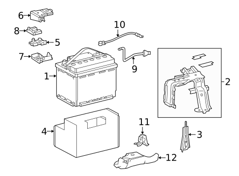 Battery for 2020 Lexus NX300h #1