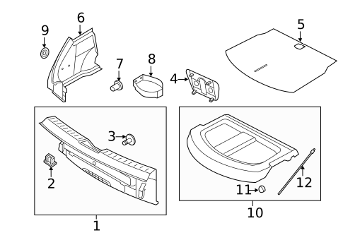 Interior Trim - Rear Body for 2014 Volkswagen Beetle #0