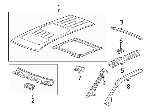 Roof & Components for 2015 Chevrolet Traverse #1