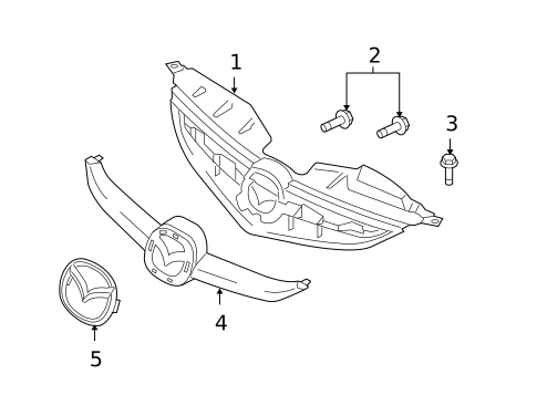 Grille & Components for 2008 Mazda 5 #0