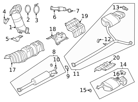 Exhaust Components for 2023 Hyundai Sonata #0
