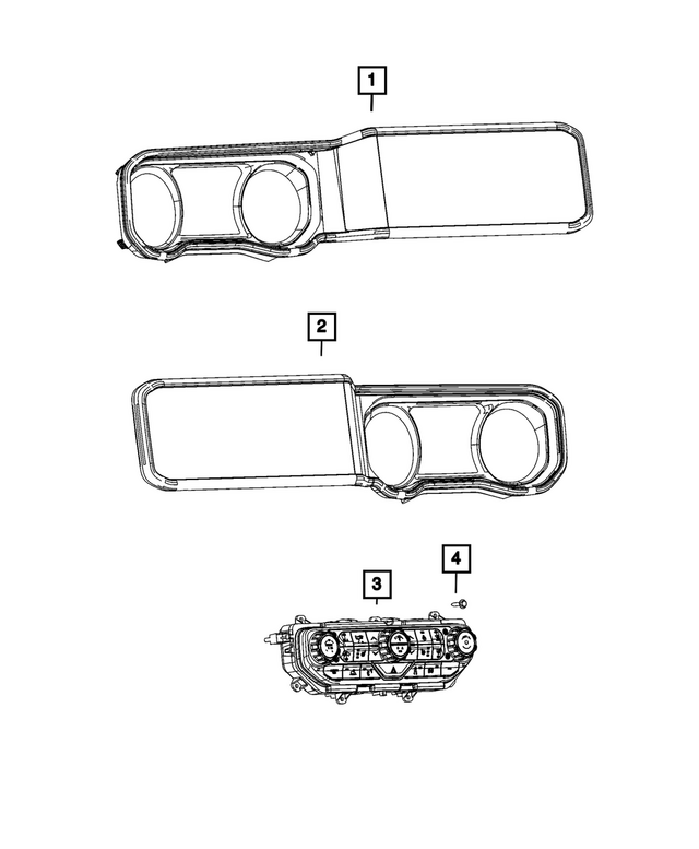 7EV05DX9AB - Interior Trim: Center Stack for Jeep: Gladiator, Wrangler Image
