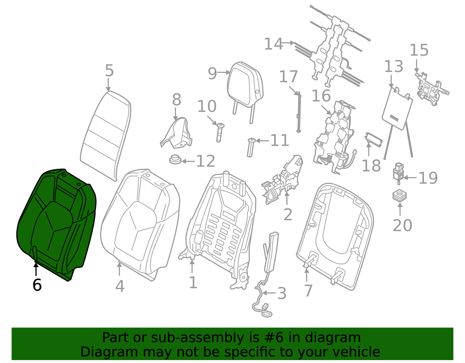 Seat Back Cover - Porsche (9Y0-881-805-AR-8YR)