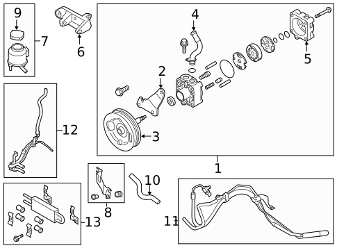 Pump & Hoses for 2016 INFINITI QX50 #1