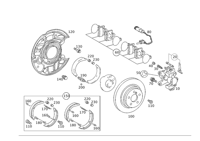 2034232098 - Brakes: Fixed Caliper for Mercedes-Benz Image image