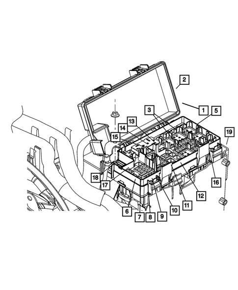 Power Distribution Center, Fuse Block, Junction Block, Relays and Fuses for 2011 Jeep Grand Cherokee #0