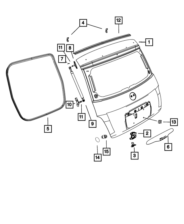 68070045AC - : W/STRIP-LIFTGATE for Fiat Image