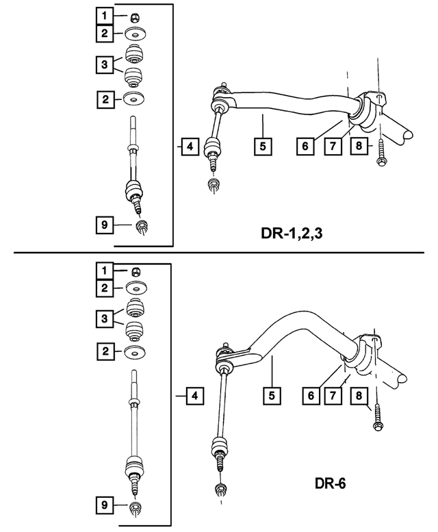 « 52106586AB –  : Stabilisatrice Avant Barre pour Mopar Image »