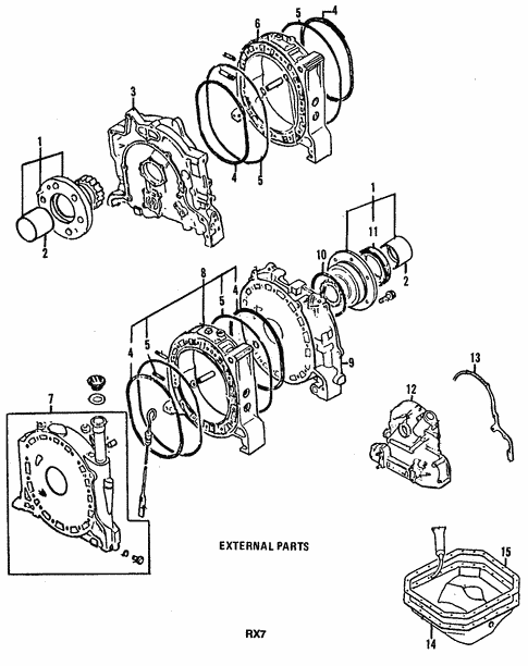 マツダ　RXー7 パーツカタログ Engine Parts for 1987 Mazda RX-7 | OEM Parts Online