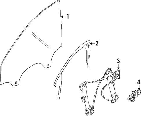 Glass - Front Door for 2025 Volvo EX30 #0