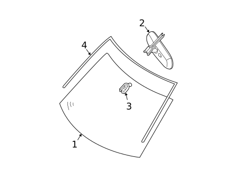 Glass - Windshield for 2009 Nissan Xterra #0