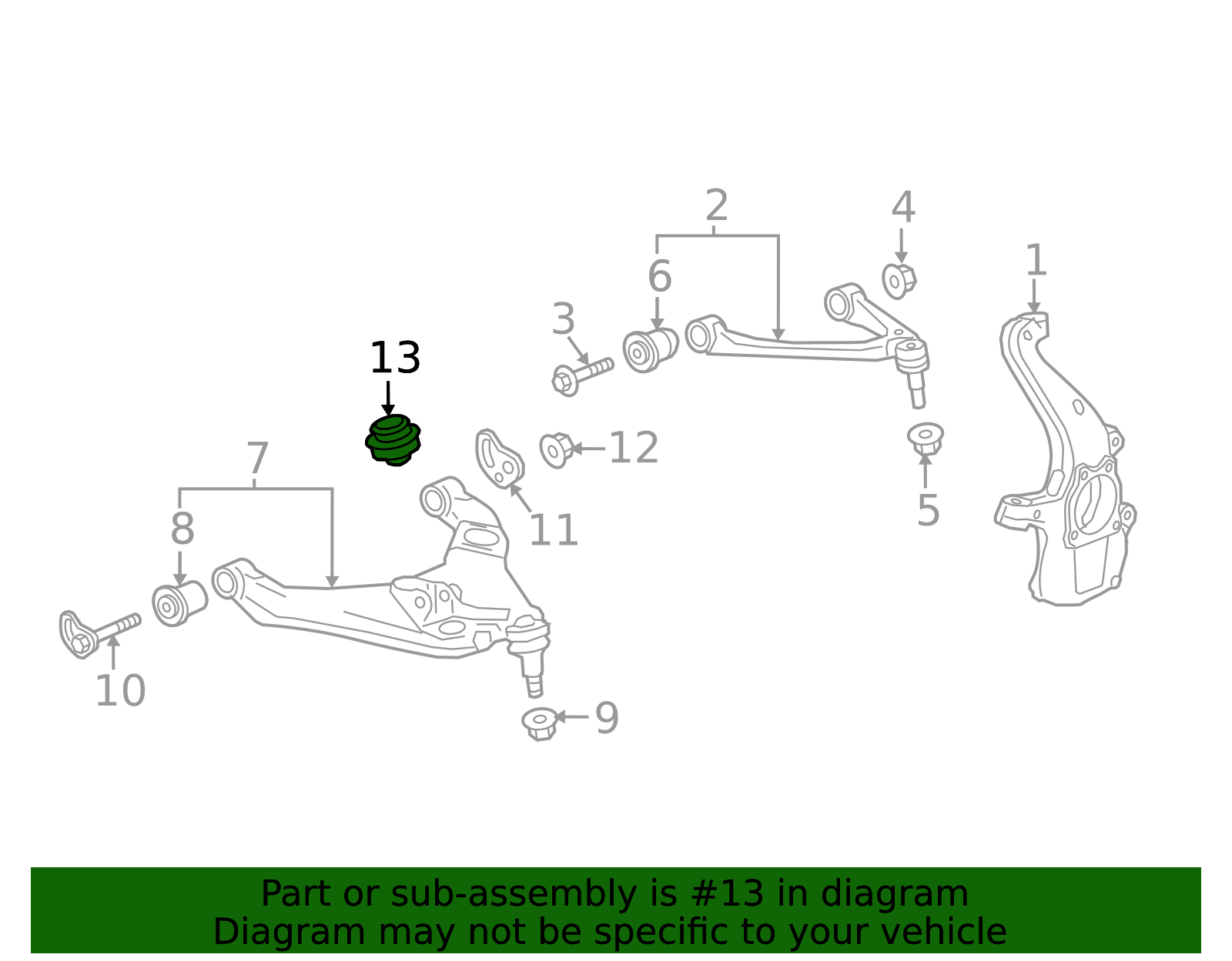2015-2022 GM Front Lower Suspension Control Arm Bumper 23277110 ...