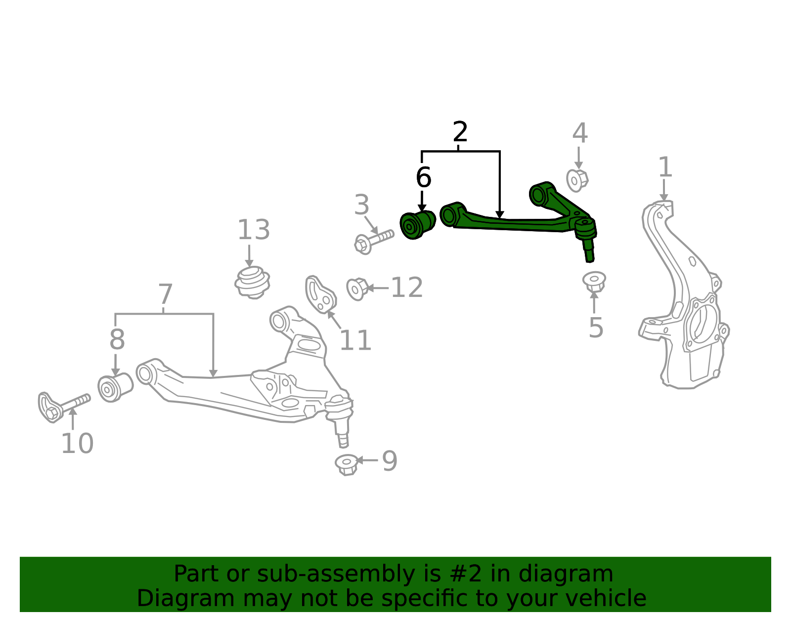 94772428 - Front Driver Side Upper Suspension Control Arm - 2015
