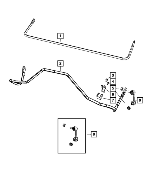 Rear Stabilizer Bar for 2009 Jeep Patriot #0