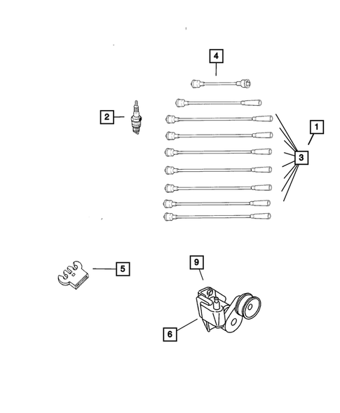 Spark Plugs-Cables-Coils for 2003 Dodge Ram 2500 #0
