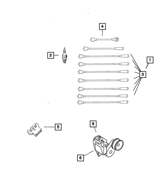 56032521AC - Electrical: Ignition Coil for Dodge: Ram 1500, Ram 2500, Ram 3500, Viper Image