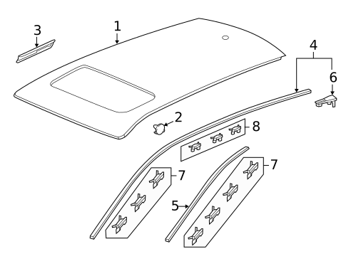 Roof & Components for 2015 Honda CR-V #0