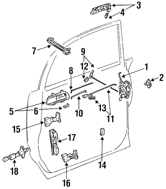 1991  1991 Toyota Door Hinge 6874095D01