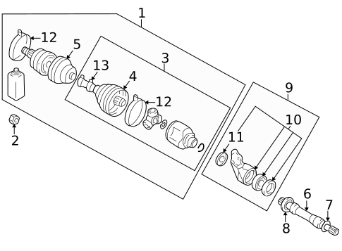 Drive Axles for 2006 Mitsubishi Galant #0