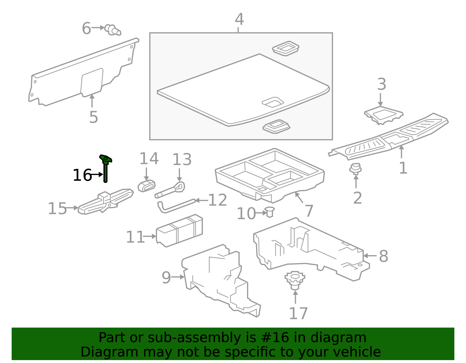 11546883 - High-Quality Jack Stowage Retainer for 2016-2020 Buick ...