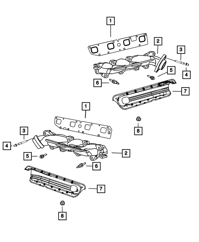 6104710AA - 5.7L Gas; Engine: Hex Flange Lock Nut, Mounting for Mopar Image