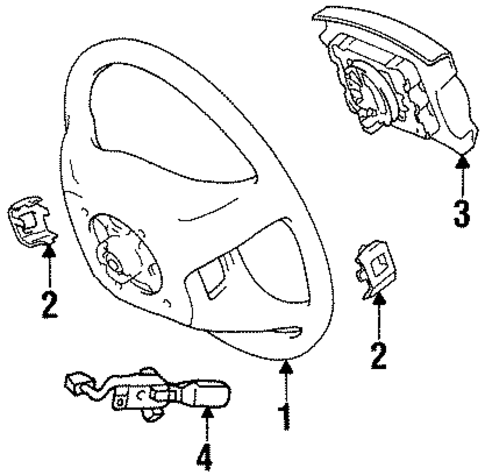 Steering Column & Wheel for 1998 Chevrolet Prizm #0