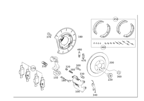 Rear Wheel Brake for 2010 Mercedes-Benz R 350 #0