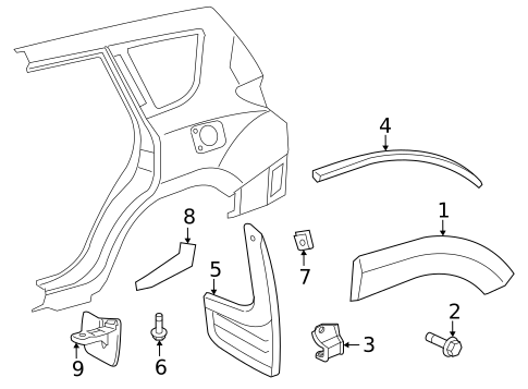 Exterior Trim - Quarter Panel for 2007 Toyota RAV4 #0