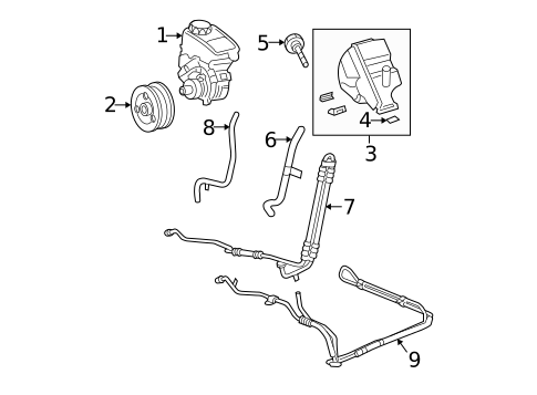 Pump & Hoses for 2005 Buick Rendezvous #0