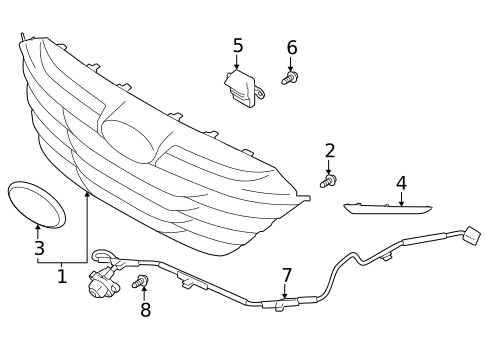 Grille & Components for 2023 Subaru Outback #0