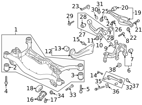 Rear Suspension for 2015 Volkswagen Golf #48