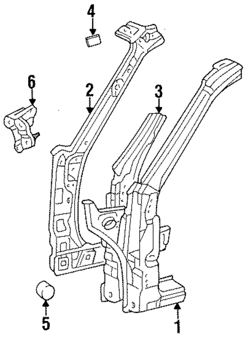 Hinge Pillar for 1998 Toyota Tercel #0