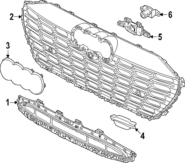 4KE807683B9B9 - Body: Lower Grille for Audi Image