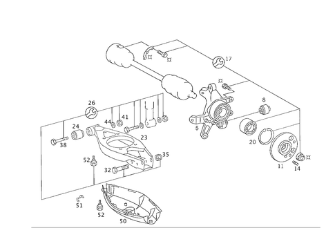 Rear Axle Mount for 1988 Mercedes-Benz 190E #2