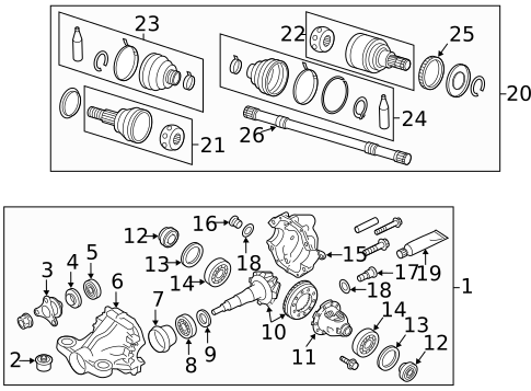 Axle & Differential for 2016 INFINITI QX70 #8
