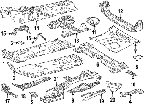 Floor & Rails for 2025 Toyota Grand Highlander #1